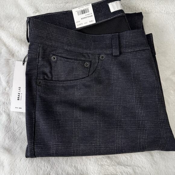 Brax Mens Chuck Modern Fit Blue Check 34/34 NWT Wonderful!!K - Picture 2 of 12